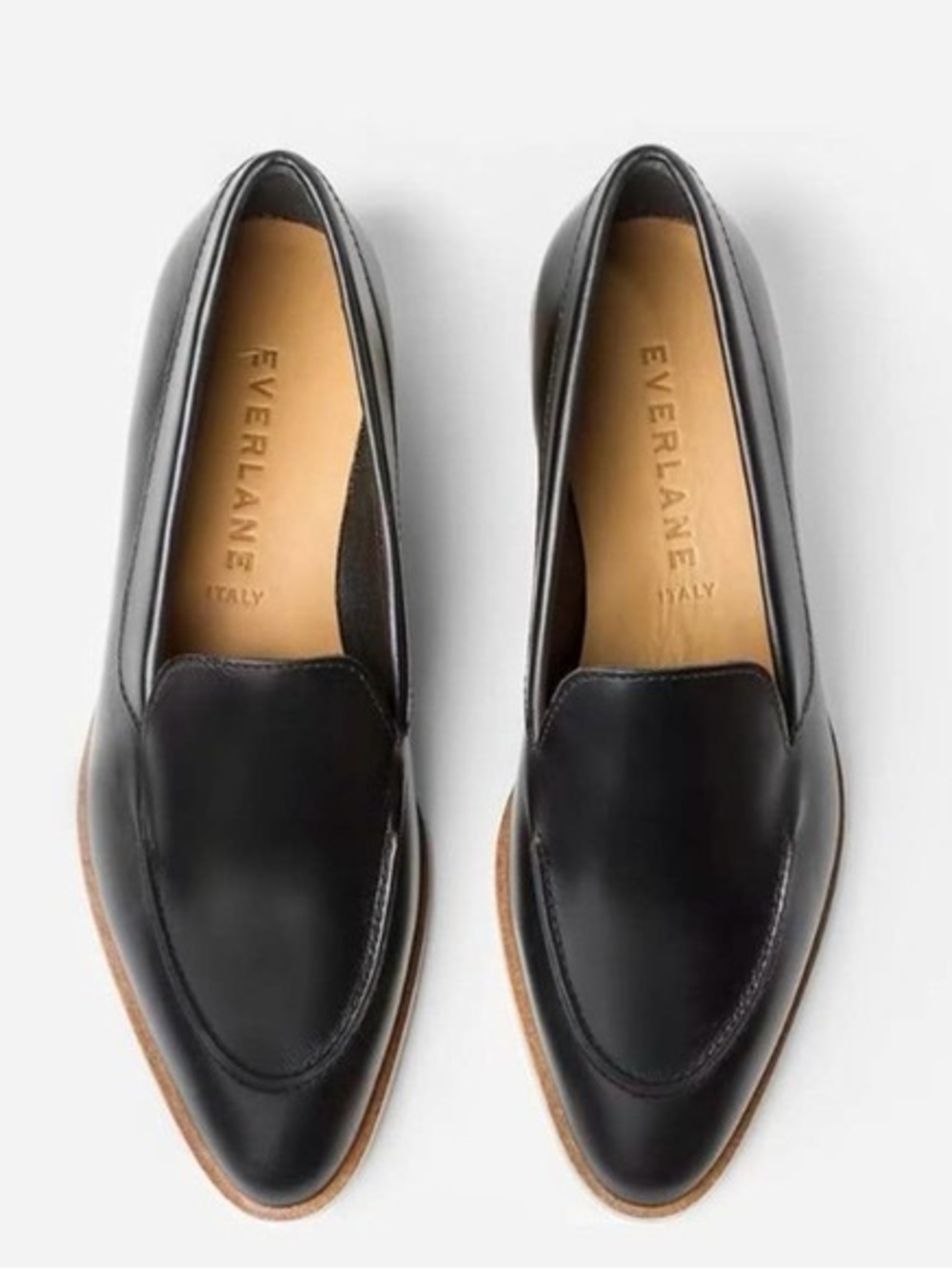 Everlane Black Leather Pointed Loafer - Women's size 10